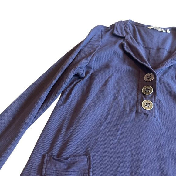 Soft Surroundings Take Two Textured Waffle Knit Tunic Top Purple Size XL Women's - Picture 2 of 12